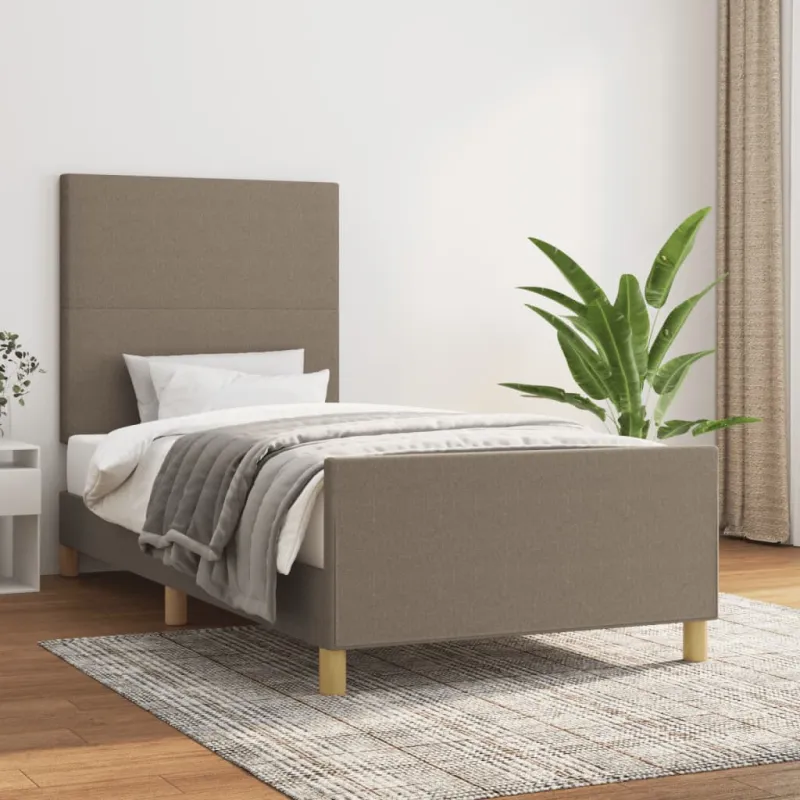 Lovos rėmas be čiužinio, taupe, 90x200 cm, audinys