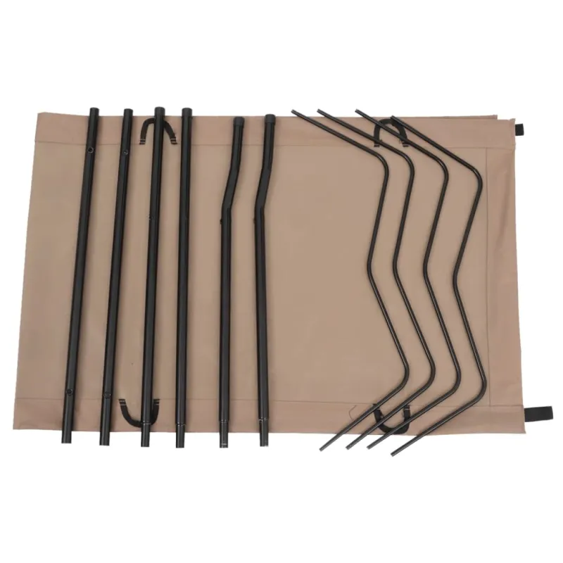 Gultai, 2vnt., taupe, 180x60x19cm, audinys ir plienas