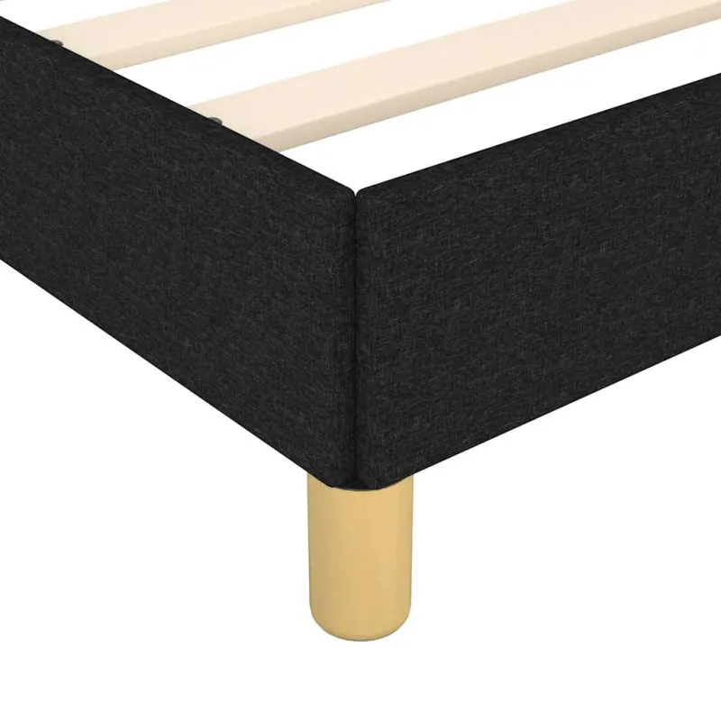 Lovos rėmas be čiužinio, juodos spalvos, 120x200cm, audinys