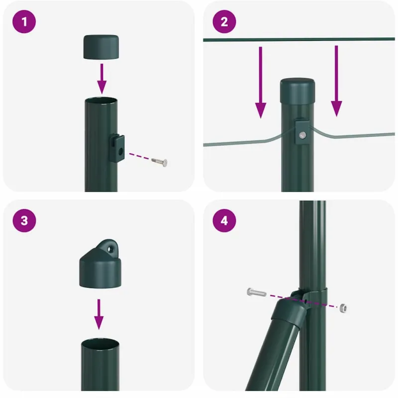 Suvirinta vielos tvora su betono baze 25 x 0,6 m (W x H)