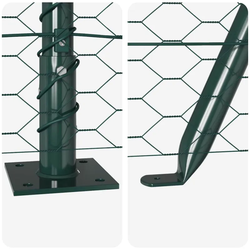 Suvirinta vielos tvora su betono baze 100 x 0,4 m (W x H)