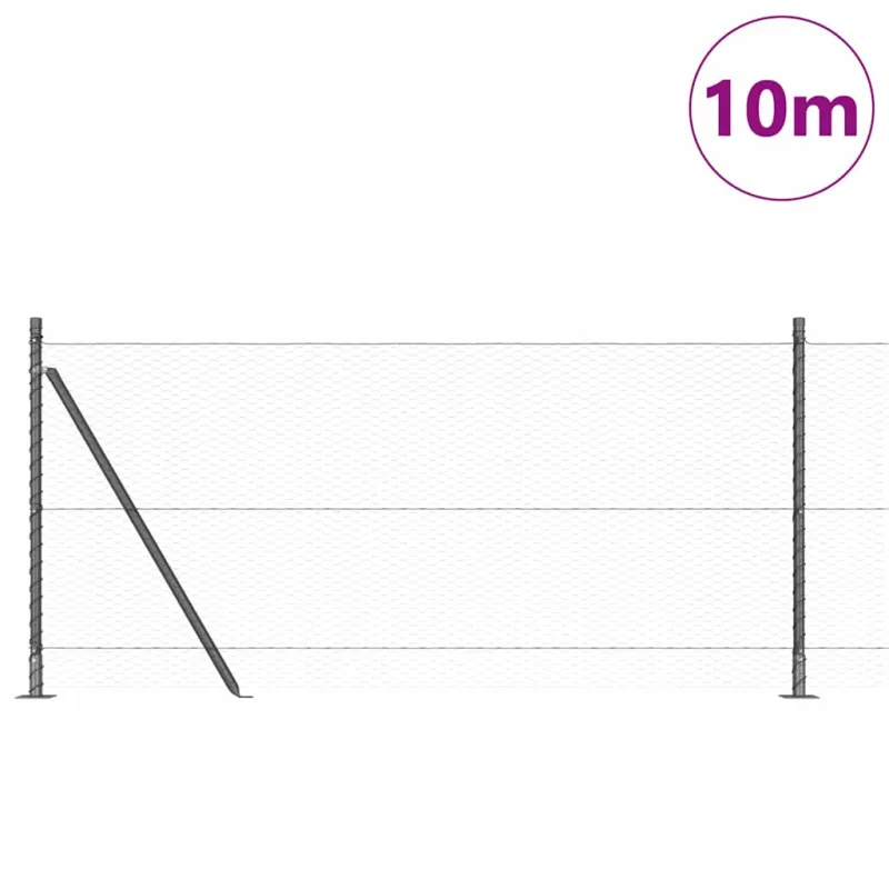 Suvirinta vielos tvora su betono baze 10 x 0,8 m (P x A)