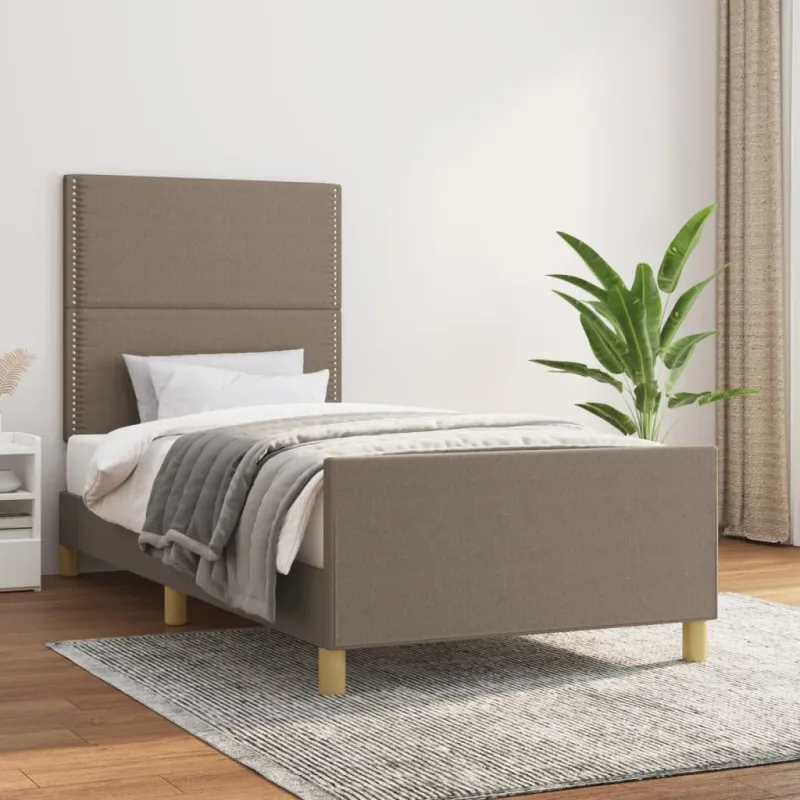 Lovos rėmas be čiužinio, taupe, 90x200 cm, audinys