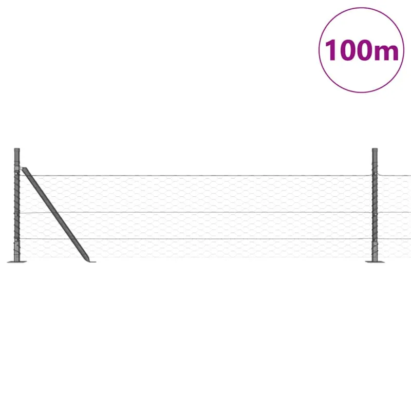 Suvirinta vielos tvora su betono baze 100 x 0,5 m (W x H)