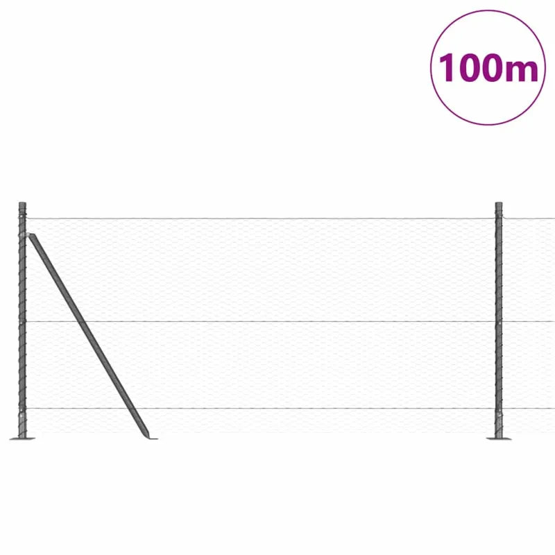 Suvirinta vielos tvora su betono baze 100 x 1 m (W x H)