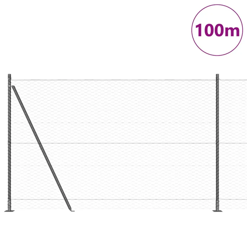 Suvirinta vielos tvora su betono baze 100 x 1,5 m (P x A)
