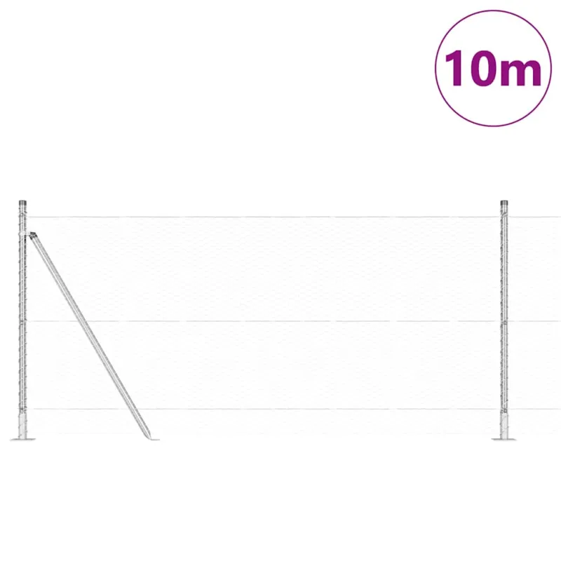 Suvirinta vielos tvora su betono baze 10 x 1 m (P x A)