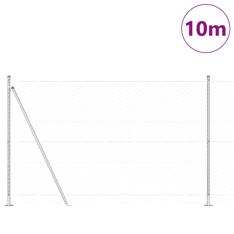 Suvirinta vielos tvora su betono baze 10 x 1,5 m (P x A)