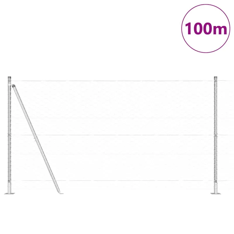 Suvirinta vielos tvora su betono baze 100 x 1,2 m (P x A)