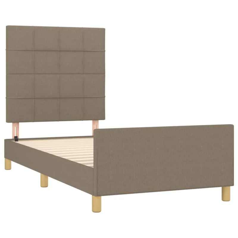 Lovos rėmas be čiužinio, taupe, 90x190 cm, audinys
