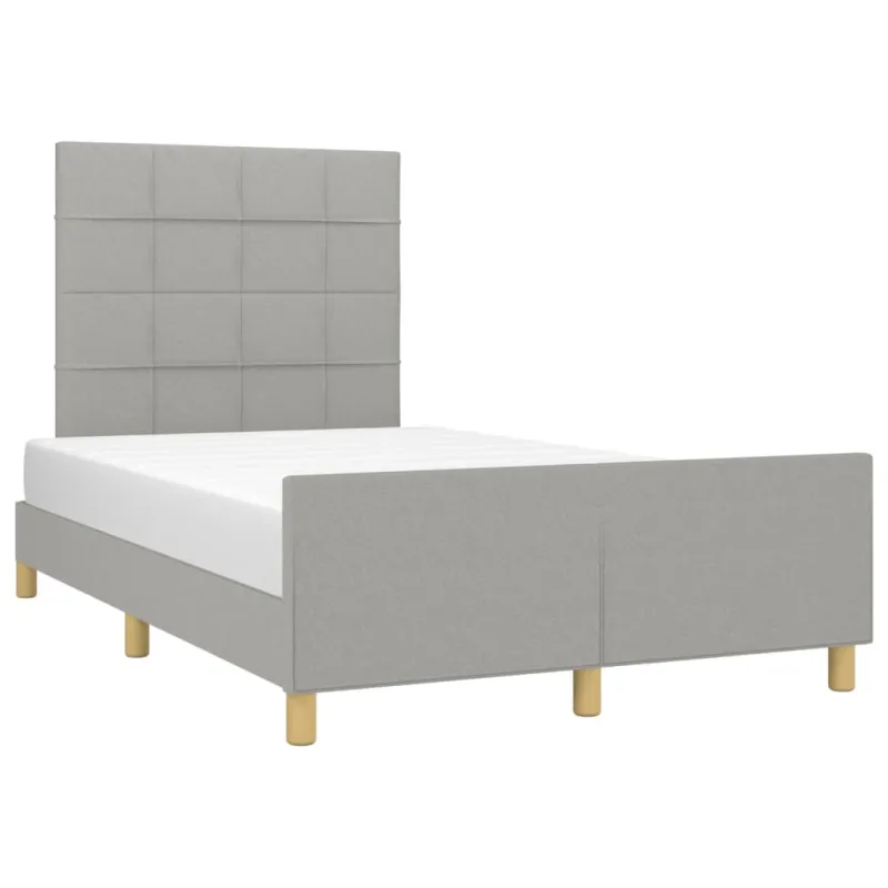 Lovos rėmas be čiužinio, šviesiai pilkas, 120x200cm, audinys