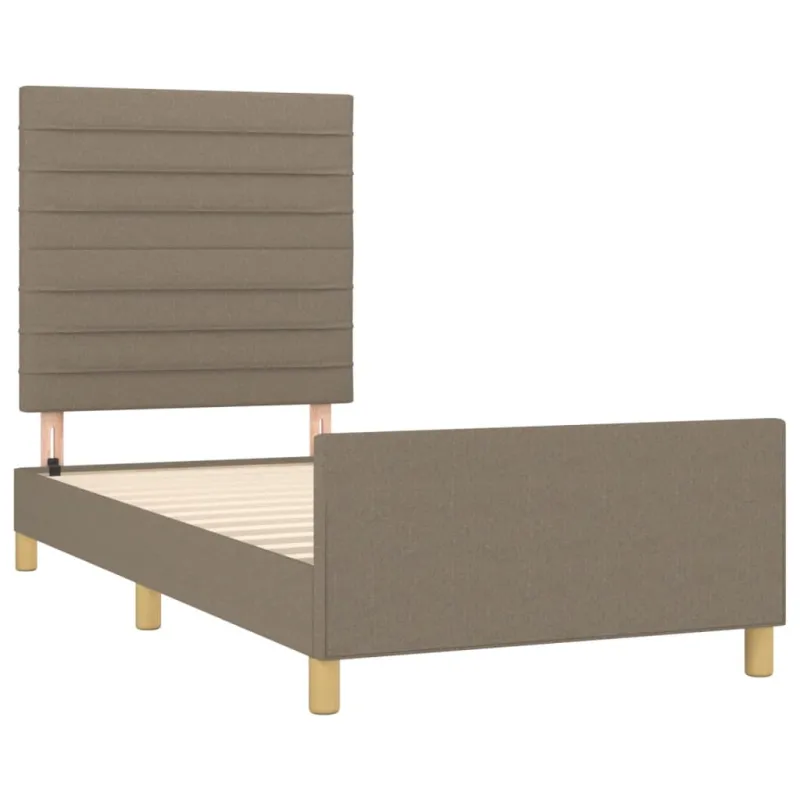 Lovos rėmas be čiužinio, taupe, 90x190 cm, audinys