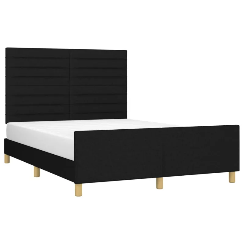 Lovos rėmas be čiužinio, juodos spalvos, 140x200cm, audinys