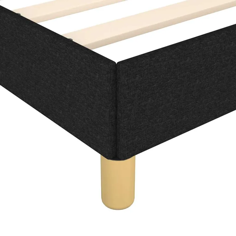 Lovos rėmas be čiužinio, juodas, 90x190 cm, audinys