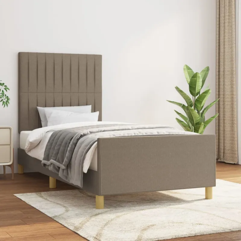 Lovos rėmas be čiužinio, taupe, 90x190 cm, audinys