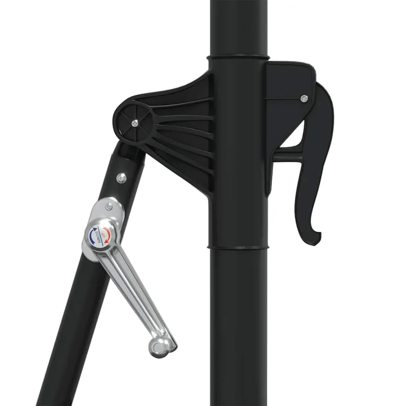Prie sienos montuojamas sodo skėtis su LED, smėlio, 300cm