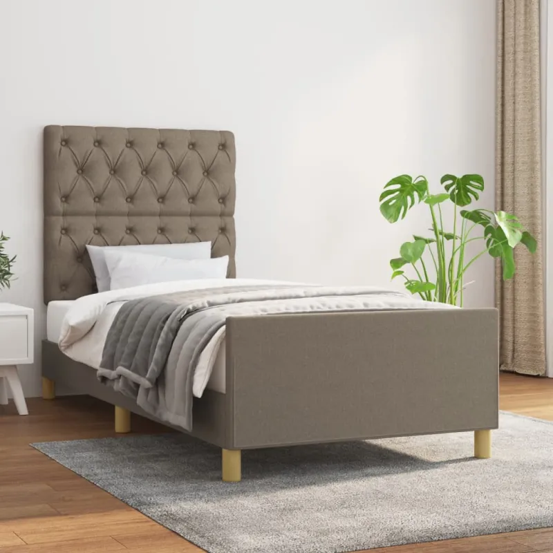 Lovos rėmas be čiužinio, taupe, 80x200 cm, audinys
