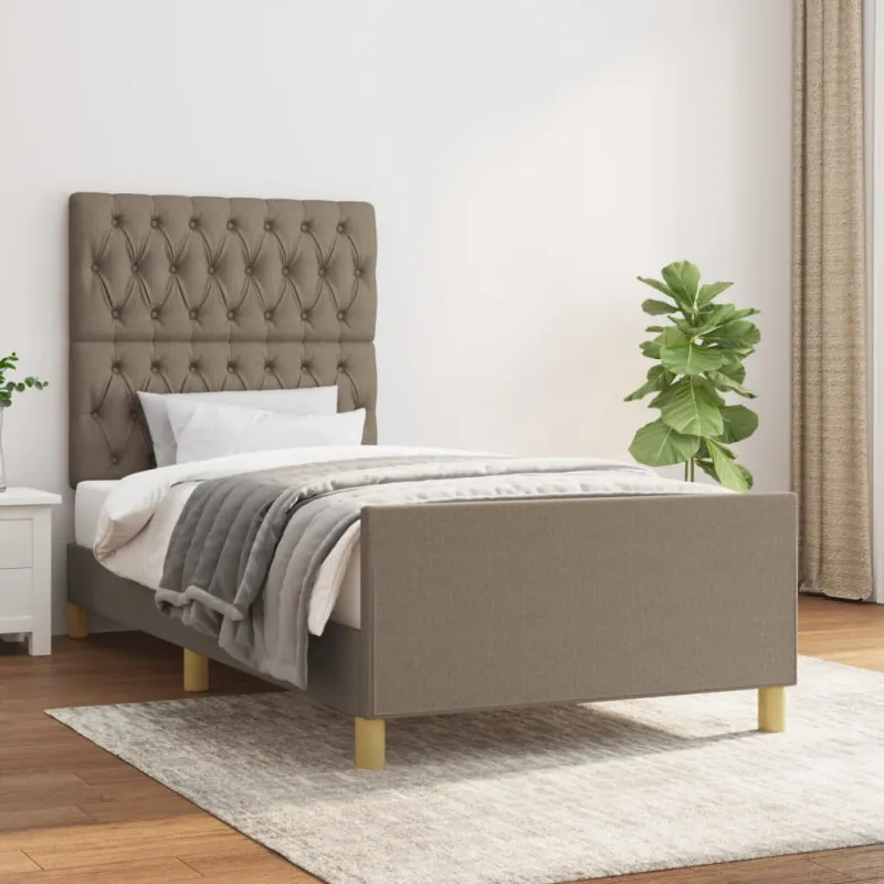 Lovos rėmas be čiužinio, taupe, 90x200 cm, audinys