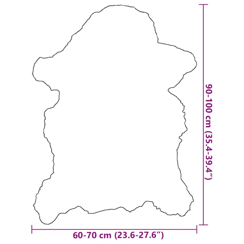 Avies kailis, kreminės spalvos, (60-70)x(90-100)cm