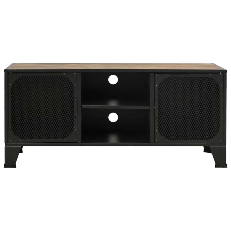 Televizoriaus spintelė, kaimiška ruda, 105x36x47cm, metalas/MDF