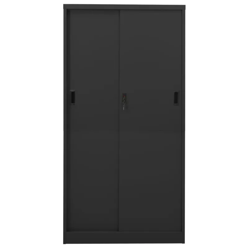 Spintelė su stumdomom durim, antracito, 90x40x180cm, plienas