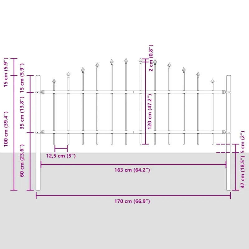 Sodo tvora Woerden 5 pcs Pilka