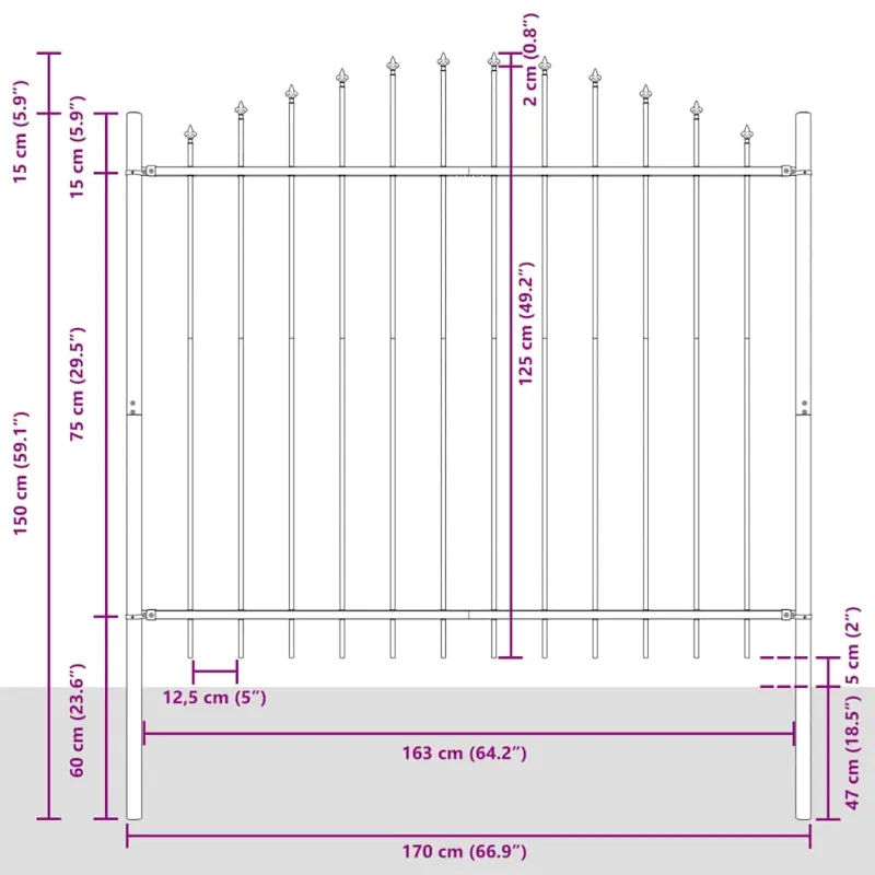 Sodo tvora 5 pcs Balta 170 x 165 cm