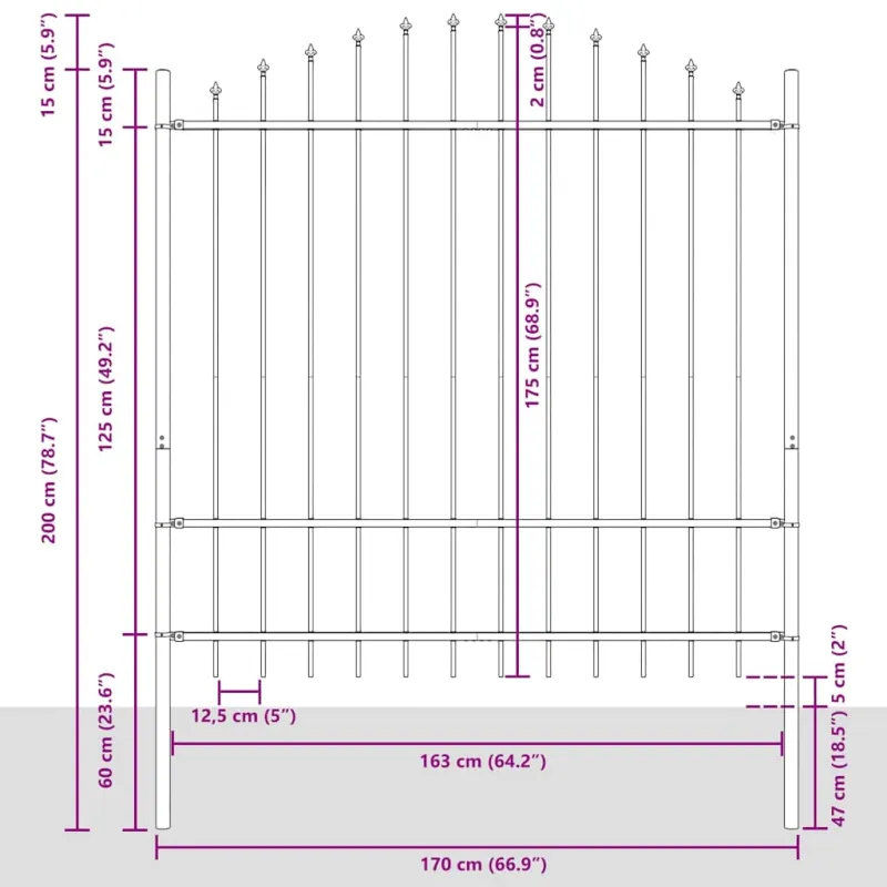 Sodo tvora 6 pcs Balta 170 x 215 cm