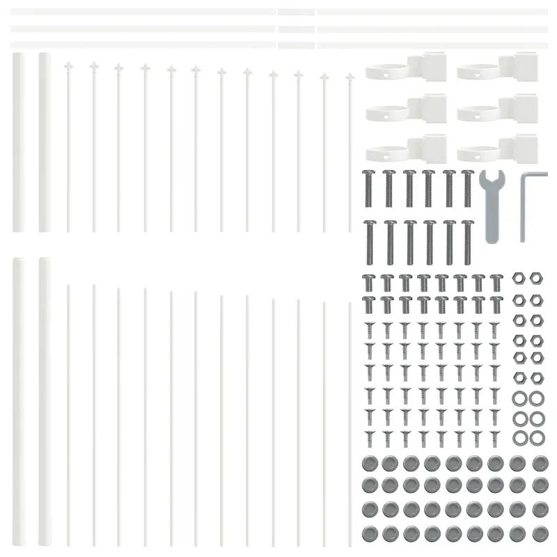 Sodo tvora 7 pcs Balta 170 x 215 cm