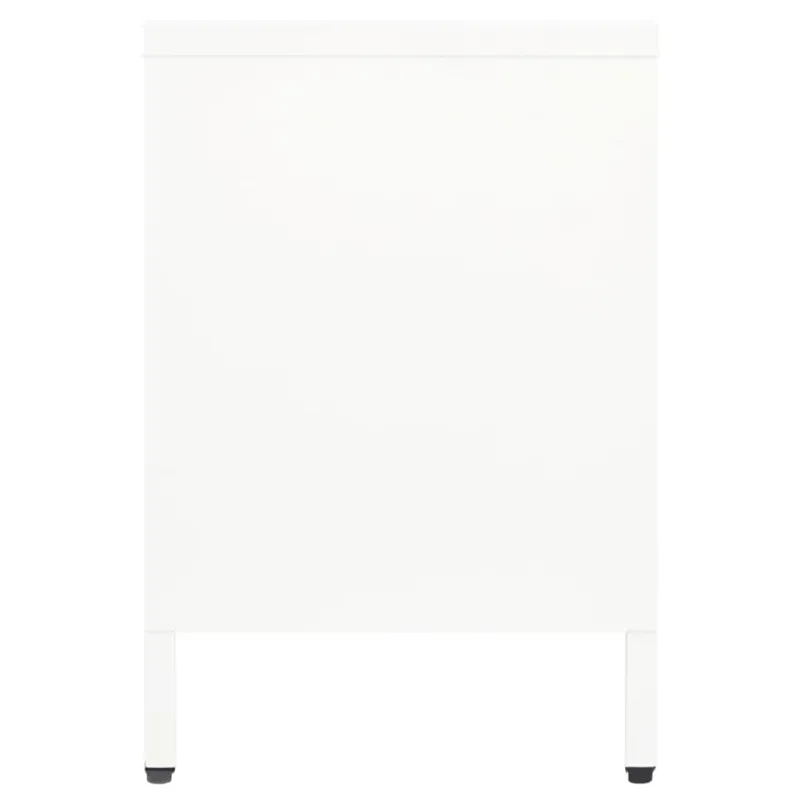 Televizoriaus spintelė, balta, 105x35x52cm, plienas ir stiklas