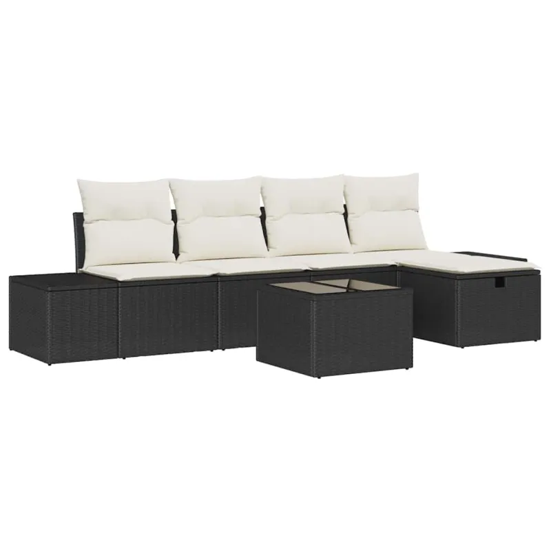 Sofos komplektas su pagalve 6 pcs poliratanas