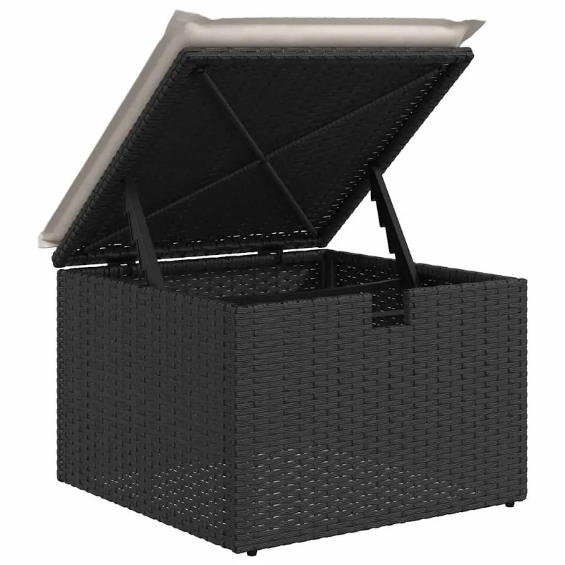 Sodo Sofų Rinkinys 6 pcs Juoda 55 x 62 x 69 cm Poli ratanas