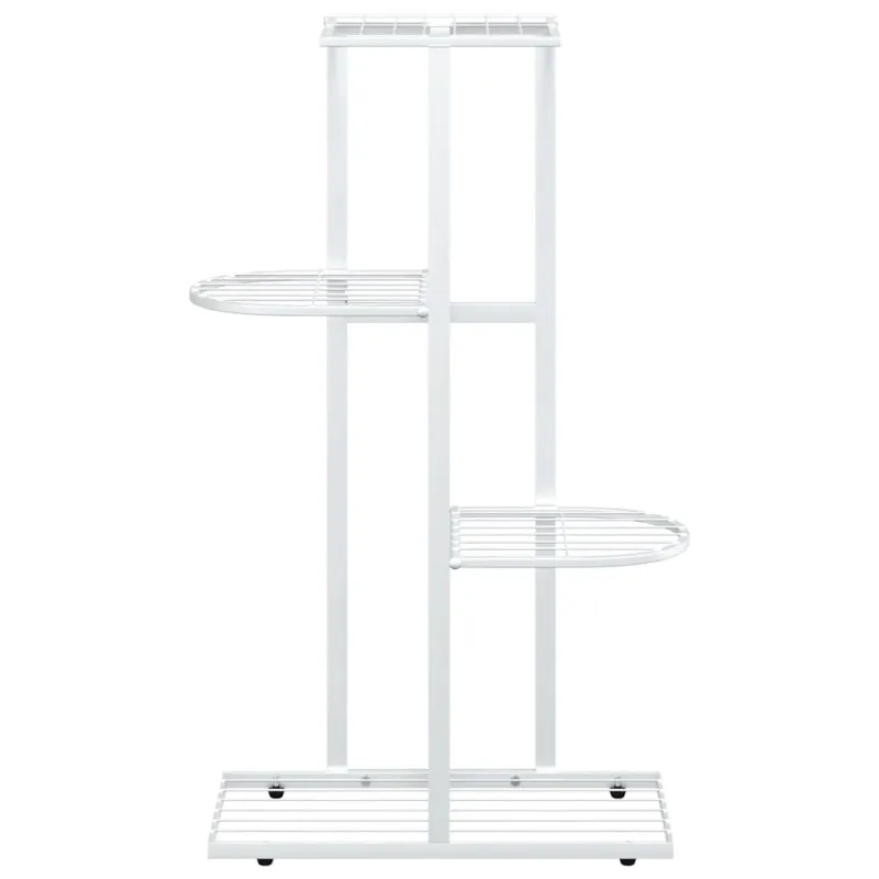 Stovas augalams, 4 lentynos, baltas, 43x22x76cm, metalas