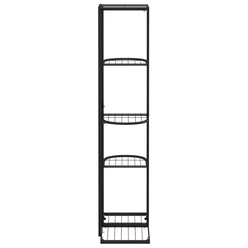 Stovas augalams, 5 lentynos, juodas, 43x22x98cm, metalas
