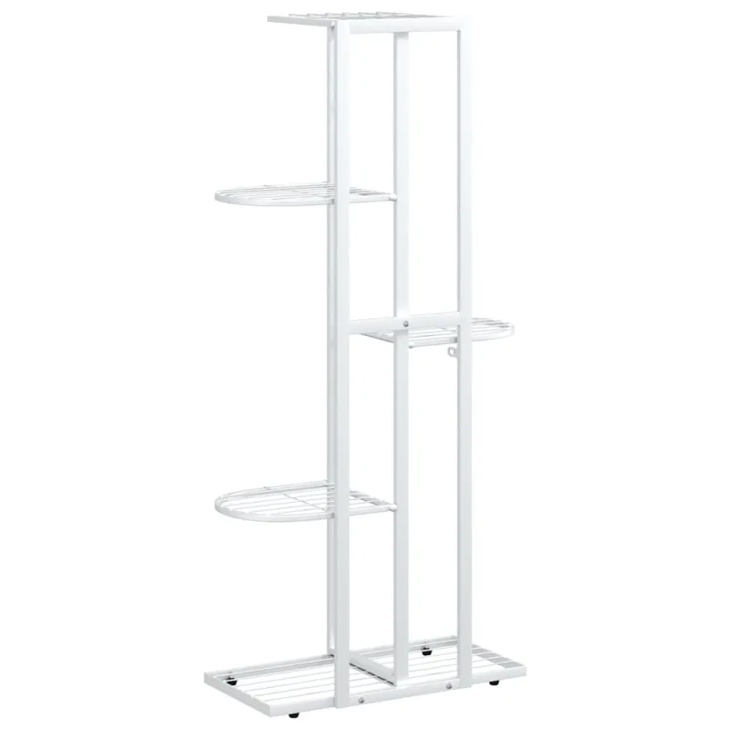 Stovas augalams, 5 lentynos, baltas, 43x22x98cm, metalas