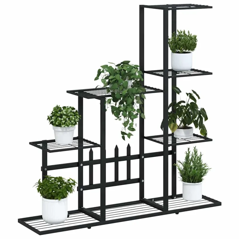 Stovas augalams, juodos spalvos, 94,5x25x88cm, metalas