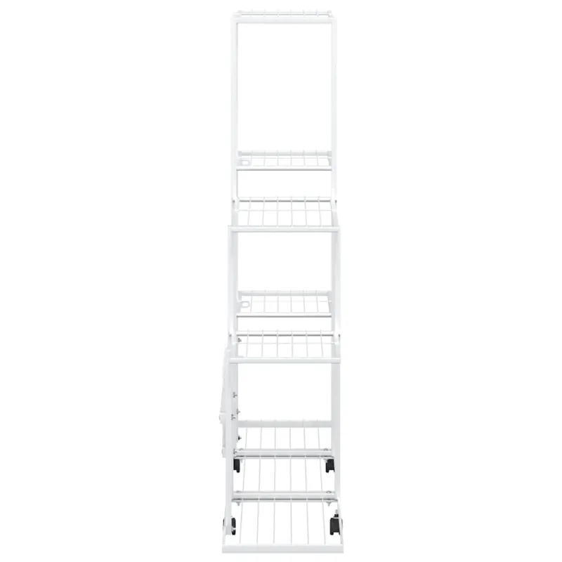 Stovas augalams su ratukais, baltas, 94,5x25x92,5cm, metalas