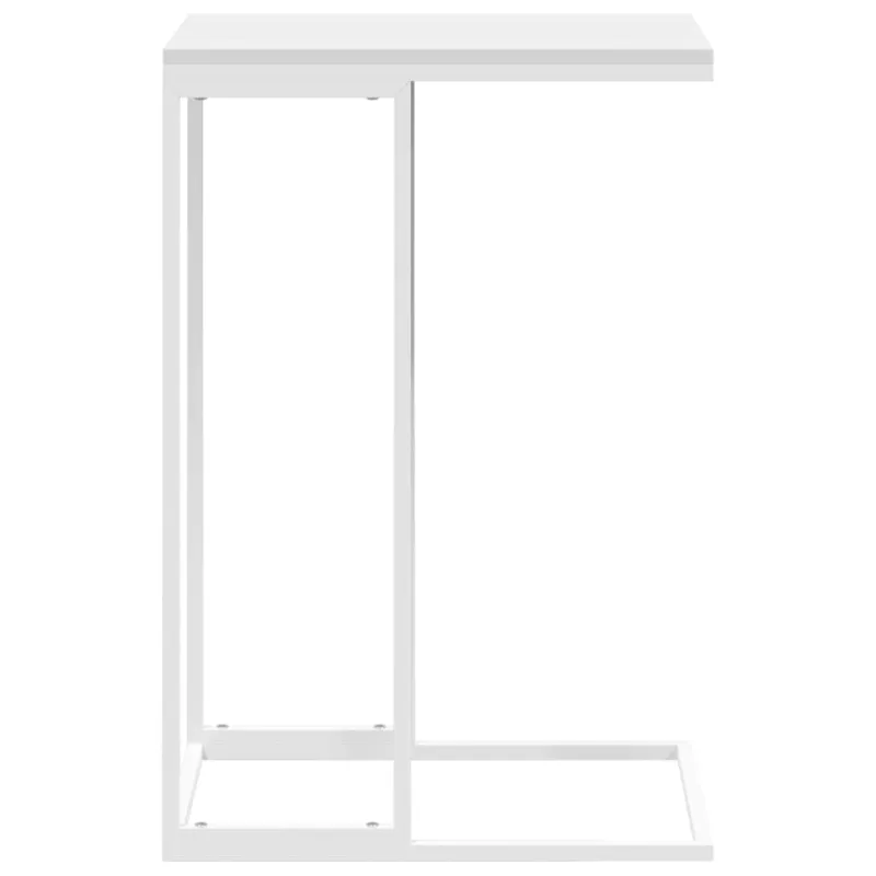 Šoninis staliukas, baltos spalvos, 40x30x59cm, mediena