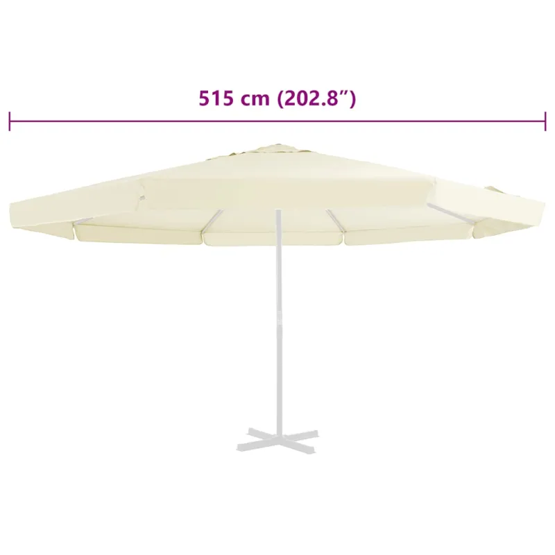 Pakaitinis audinys lauko skėčiui nuo saulės, smėlio, 515cm