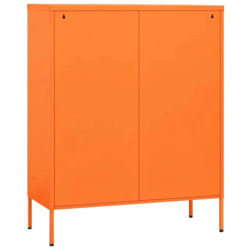 Komoda su stalčiais, oranžinės spalvos, 80x35x101,5cm, plienas