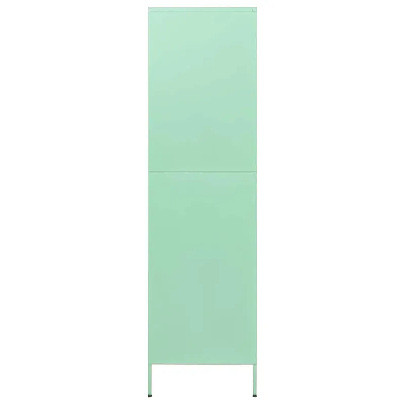 Drabužių spinta, mėtų spalvos, 90x50x180cm, plienas
