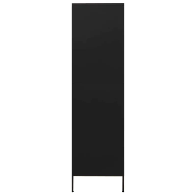Drabužių spinta, juodos spalvos, 90x50x180cm, plienas