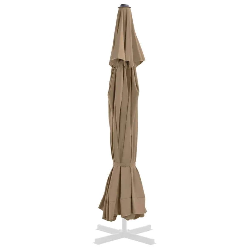 Pakaitinis audinys lauko skėčiui nuo saulės, taupe, 515cm