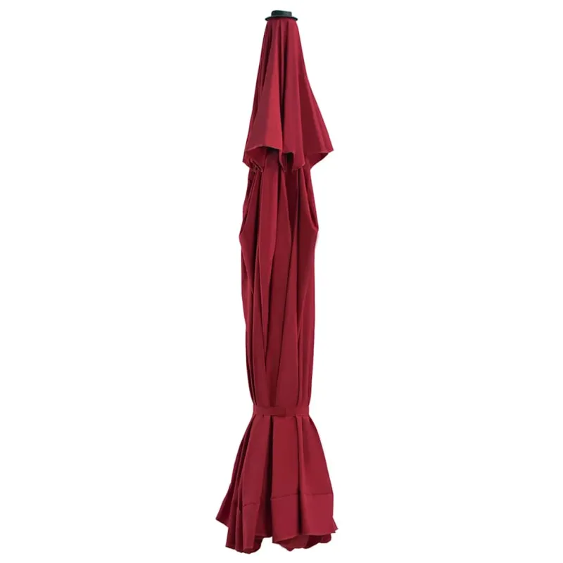 Pakaitinis audinys lauko skėčiui nuo saulės, raudonas, 515cm