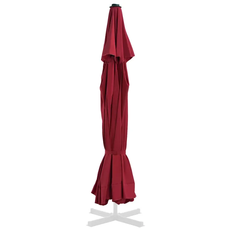 Pakaitinis audinys lauko skėčiui nuo saulės, raudonas, 515cm