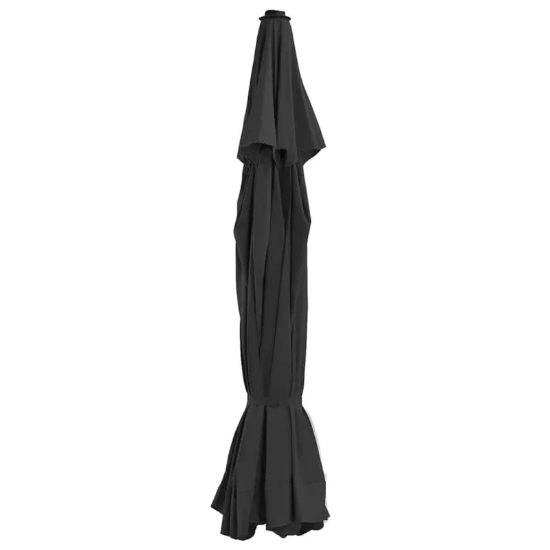 Pakaitinis audinys lauko skėčiui nuo saulės, juodas, 515cm