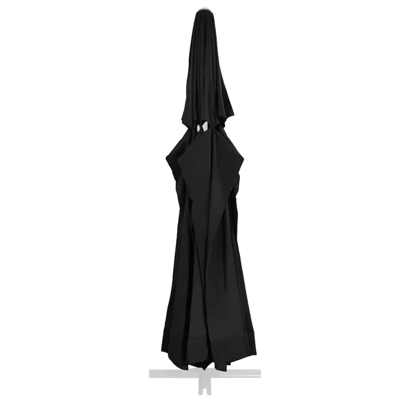 Pakaitinis audinys lauko skėčiui nuo saulės, juodas, 610cm