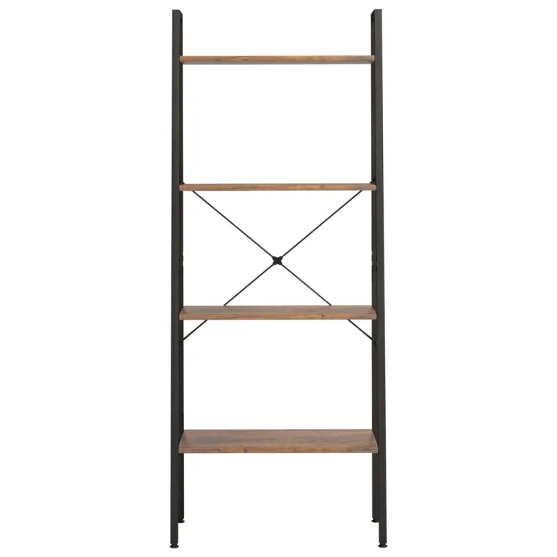Pastatoma lentyna, 4 aukštų, tamsiai ruda/juoda, 56x35x140cm
