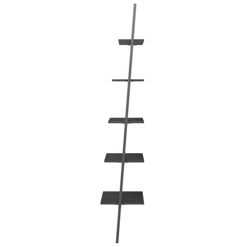 Atremiama lentyna, 5 pakopų, juodos spalvos, 64x34x185,5cm