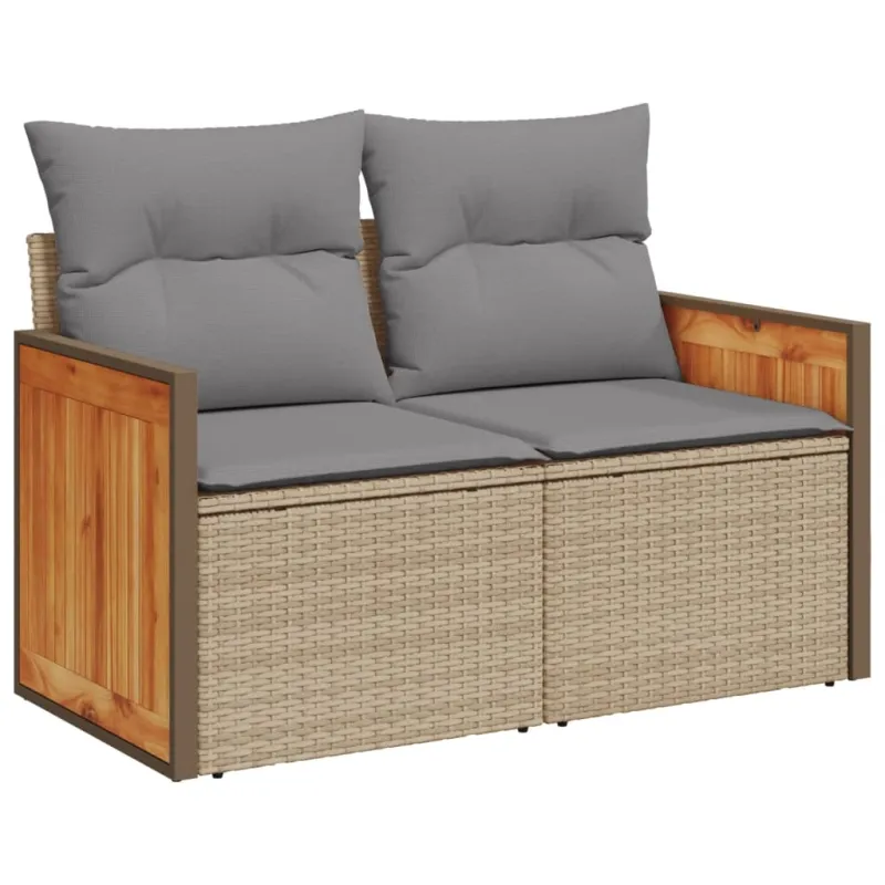 Sofakokonaisuus tyynyine, 7 osaa, hiekka, polyrataani